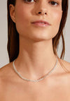 Pilgrim Heat Curb Chain Pearl Necklace, Silver