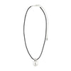 Pilgrim Intent Leather Cord Pendant Necklace, Silver