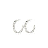 Pilgrim Julita Large Semi Hoop Earrings, Silver