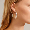 Pilgrim Julita Large Semi Hoop Earrings, Silver