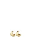 Pilgrim Kasia Semi-Hoop Earrings, Gold