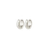 Pilgrim Mine Chunky Huggie Hoop Earrings, Silver