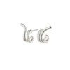 Pilgrim Nadine Huggie Hoop Earrings, Silver