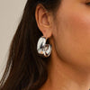 Pilgrim Naia Mega Chunky Hoop Earrings, Silver