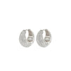 Pilgrim Naomi Crystal Hoop Earrings, Silver