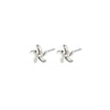 Pilgrim Oakley Starfish Earrings, Silver