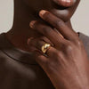 Pilgrim Pace Adjustable Chunky Ring, Gold