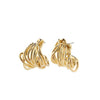 Pilgrim Pamela Statement Thread Earrings, Gold