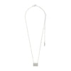 Pilgrim Pulse Square Pendant Necklace, Silver