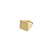 Pilgrim Pulse Adjustable Square Signet Ring, Gold