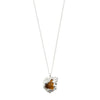 Pilgrim Rhythm Tiger’s Eye Pendant Necklace, Silver