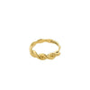 Pilgrim Annika Recycled Robe Chain Adjustable Ring, Gold