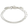 Pilgrim Rowan Set of 2 Layering Bracelets, Silver