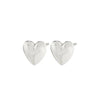 Pilgrim Sophia Heart Earrings, Silver