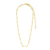 Pilgrim Star Rectangular Links Necklace, Gold