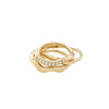 Pilgrim True Adjustable Set of 3 Rings, Gold