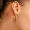 Pilgrim Wave Wavy Hoops, Gold