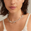 Pilgrim Wave Wavy Link Necklace, Silver