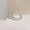 POM Ball & Bar Ring, Silver