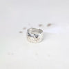 POM Hammered Ring, Silver