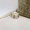 POM Moonstone, Stars & Opal Spinning Ring, Silver