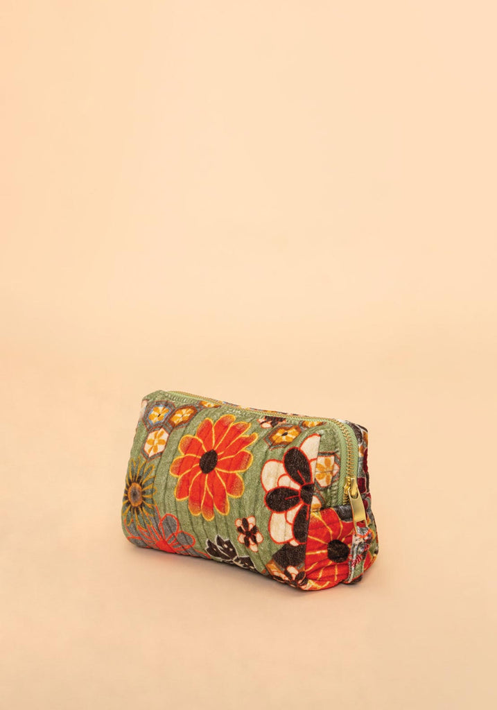 Powder 70s Kaleidoscope Floral Vanity Bag, Sage - McElhinneys