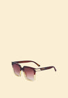 Powder Fallon Ombre Sunglasses, Mahogany & Nude