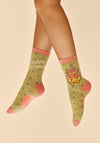 Powder Happy Birthday Tiered Cutie Ankle Socks, Sage