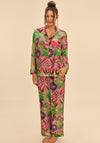 Powder Oversized Botanicals Supersoft Pyjamas, Green & Pink Multi