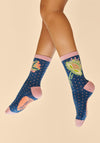 Powder Scandinavian Stems Ankle Socks, Navy