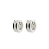 Pilgrim Reflect Hoop Earrings, Silver