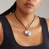 Pilgrim Reflect Chunky Heart Necklace, Silver