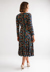 Pretty Vacant Gabi Acorn Print Midi Dress, Navy Multi