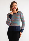 Pretty Vacant Chevron Rib Sweater, Multi-Coloured