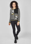 Rabe Dual Print Knit Sweater, Black