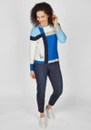 Rabe Modern Colour Block Sweater, Royal Blue Multi