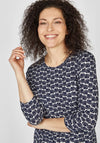 Rabe Petal Pattern Top, Navy