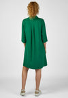 Rabe Embellished Pockets Knee Length Shirt Dress, Green