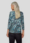 Rabe Circle Print Top, Blue Multi