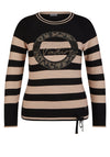 Rabe Striped Rhinestone Embellished Jumper, Black