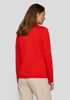 Rabe Knitted Zip Up Cardigan, Red