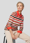 Rabe Striped Knitted Sweater, Red Multi