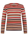 Rabe Striped Knitted Sweater, Red Multi