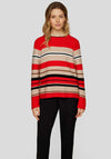 Rabe Striped Long Sleeve Jumper, Red Multi