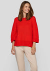 Rabe Pocket Detail Long Sleeve Jumper, Red