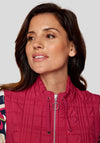 Rabe Stitch Detail Lightweight Gilet, Fuchsia