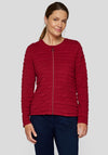 Rabe Textured Short Jersey Jacket, Deep Red