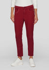 Rabe Sunny Slim Leg Trousers, Deep Red