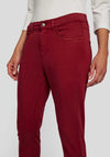 Rabe Sunny Slim Leg Trousers, Deep Red