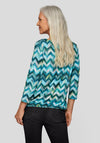 Rabe Chevron Print Top, Blue